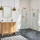 Two Handle Widespread Bathroom Sink Faucet in Gold 