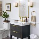 Two Handle Widespread Bathroom Sink Faucet in Gold 