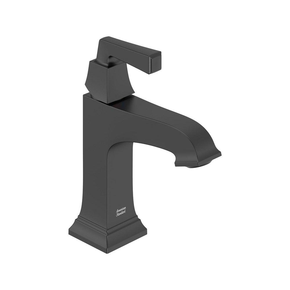 Single Handle Monoblock Bathroom Sink Faucet in Matte Black 