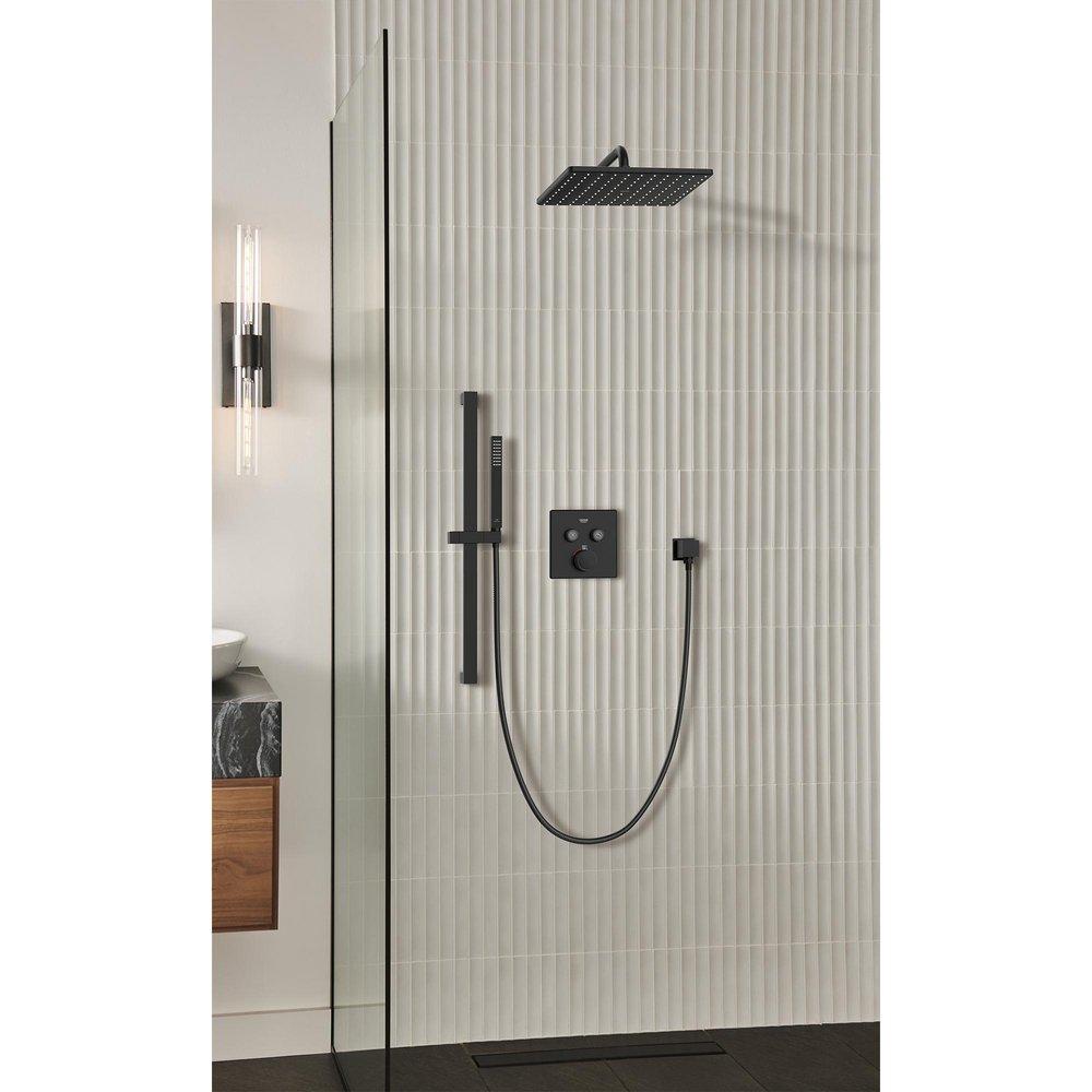 GROHE Matte Black 2-7/8 in. Shower Rail 