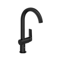 Single Handle Pull Down Kitchen Faucet in Matte Black