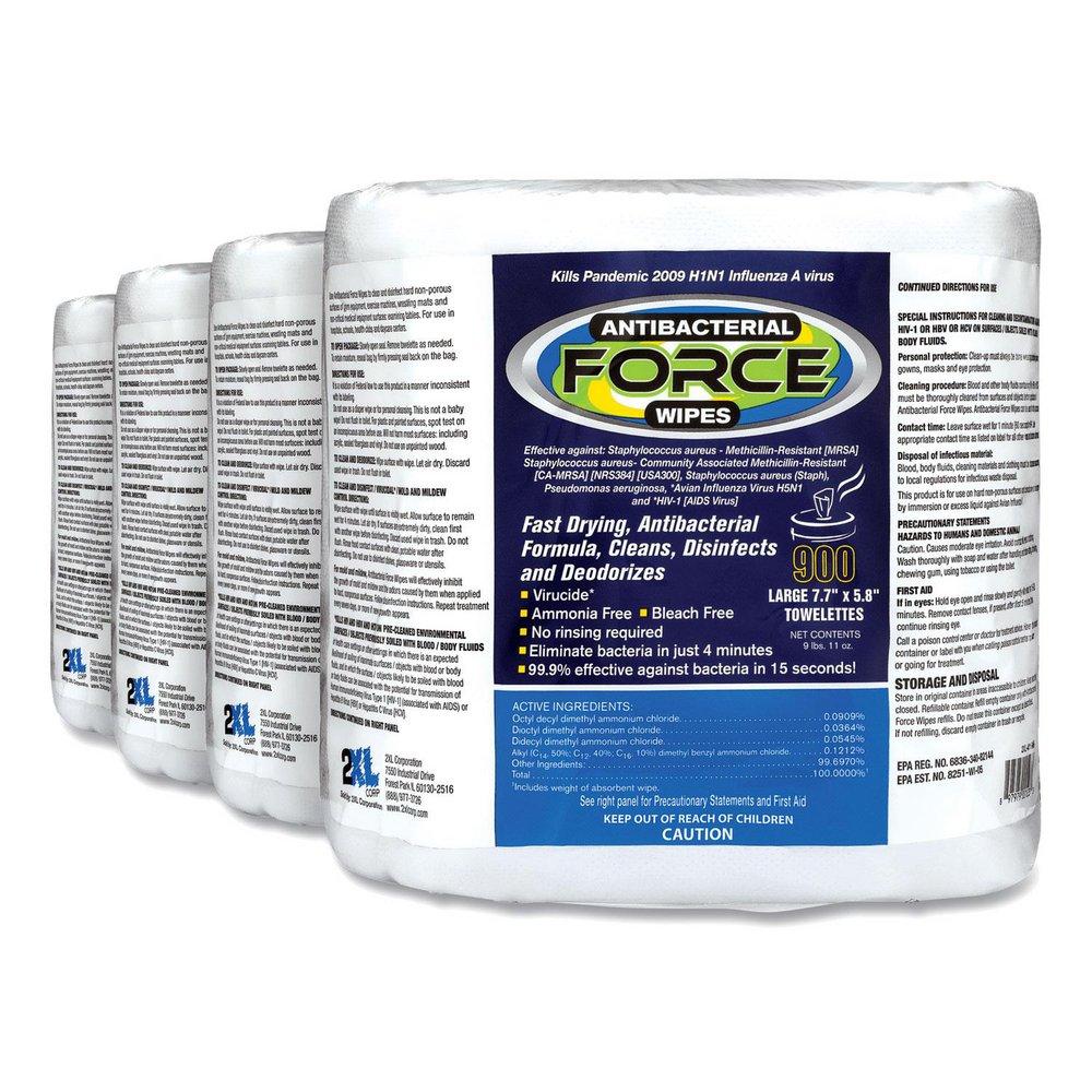 2XL White 500 ct Antibacterial Wipes (Case of 4 Pack, Pack of 900) 