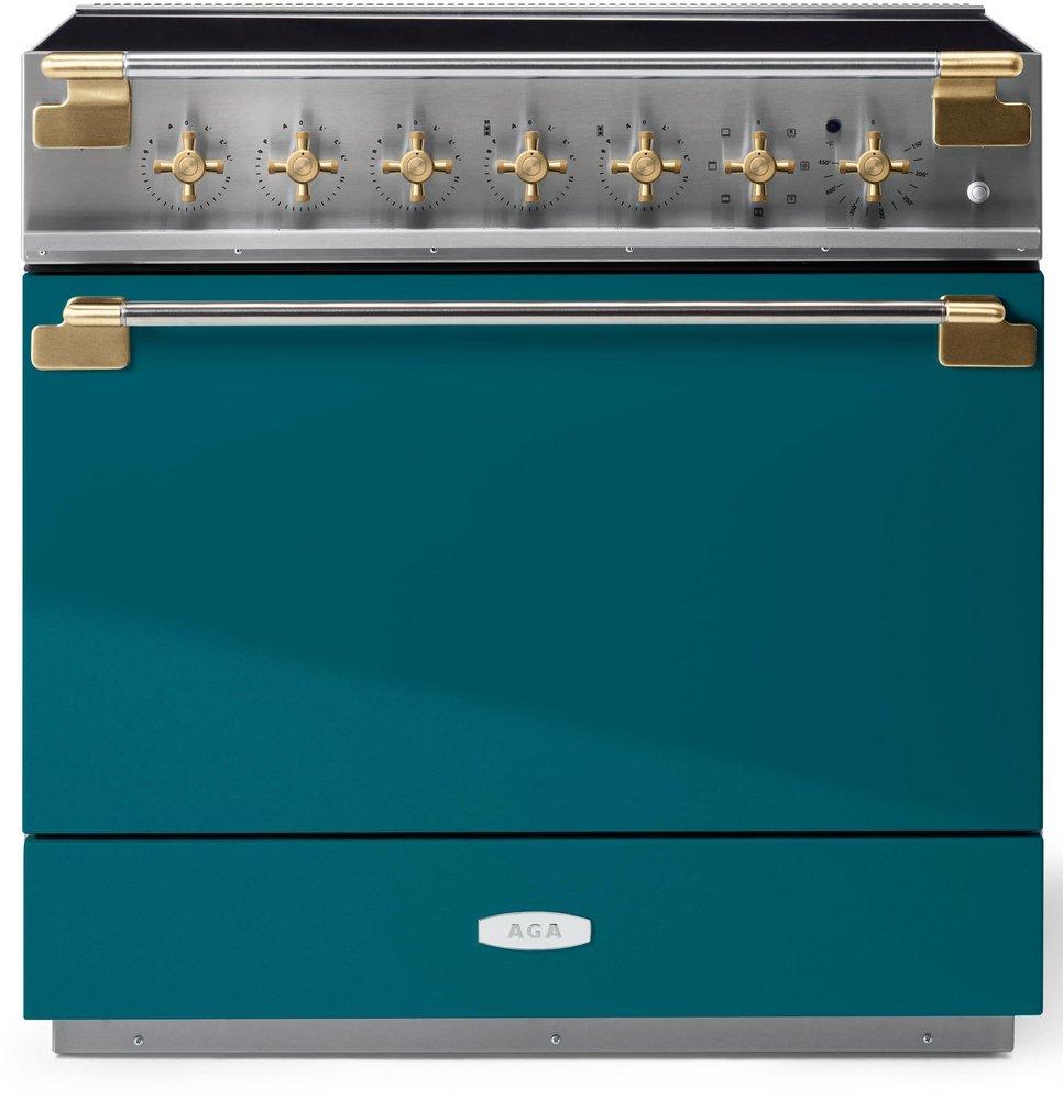 ELISE 36 INDUCTION RANGE -SALCOMBE BLUE W/BRASS ACCENTS 