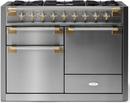 ELISE 48 DUAL FUEL RANGE - STAINLESS STEEL W/BRASS ACCENTS 