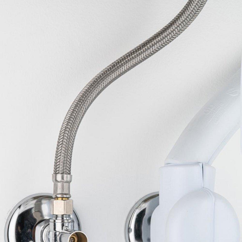 16 in. Braided Stainless Steel Flexible Water Connector 