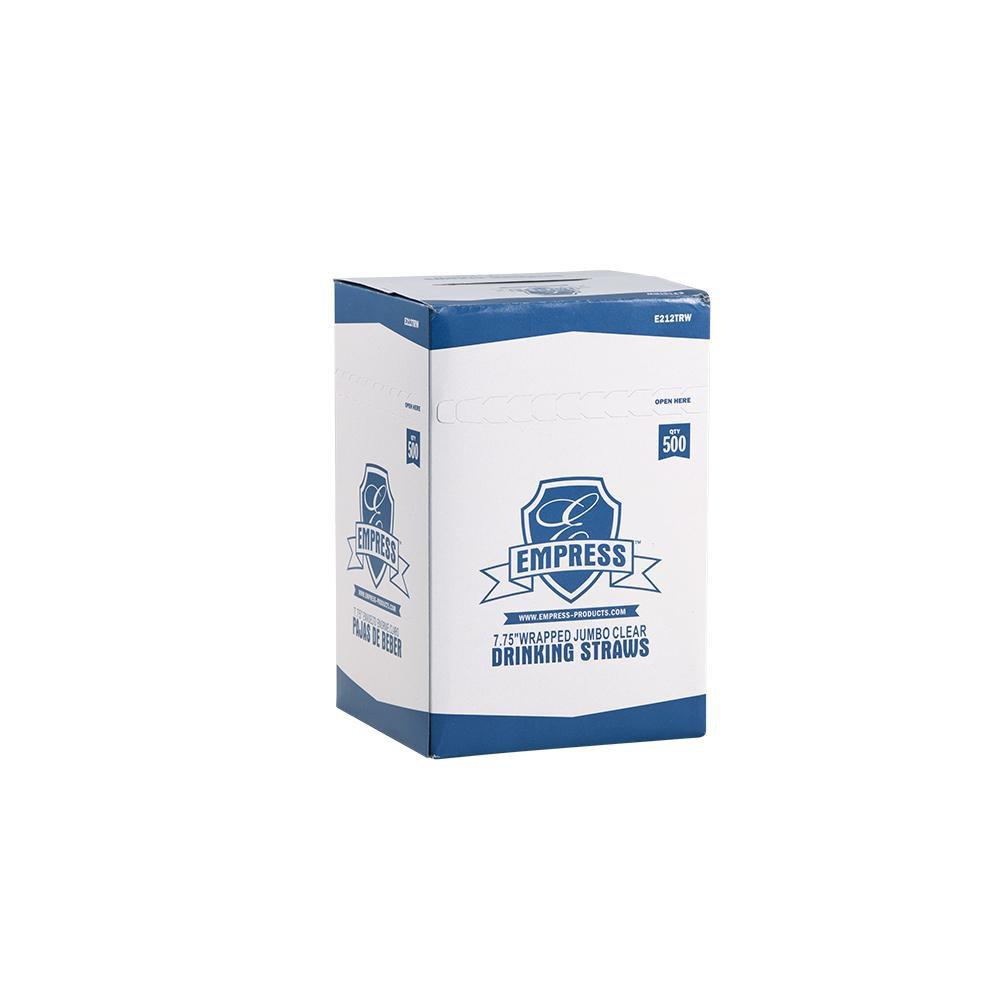 7-3/4 JUMBO WRAP STRAW CLR 500/BX 24 BX/CA 