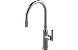 Single Handle Pull Down Kitchen Faucet in Brushed Onyx PVD
