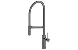 Single Handle Pull Down Kitchen Faucet in Brushed Onyx PVD/Brushed Brass PVD
