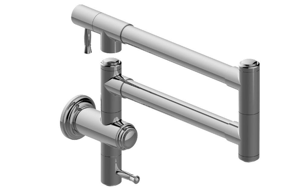 1.8 KITCHEN POT FILLER FAUCET BRUSHED NICKEL PVD DUXBURY/ADLEY 