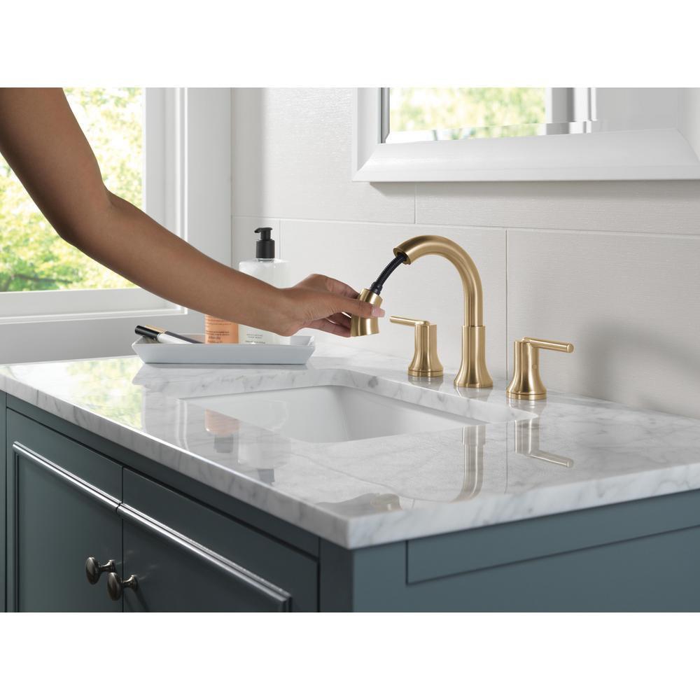 Delta Faucet Brilliance Champagne Bronze Two Handle Widespread Bathroom Sink Faucet 