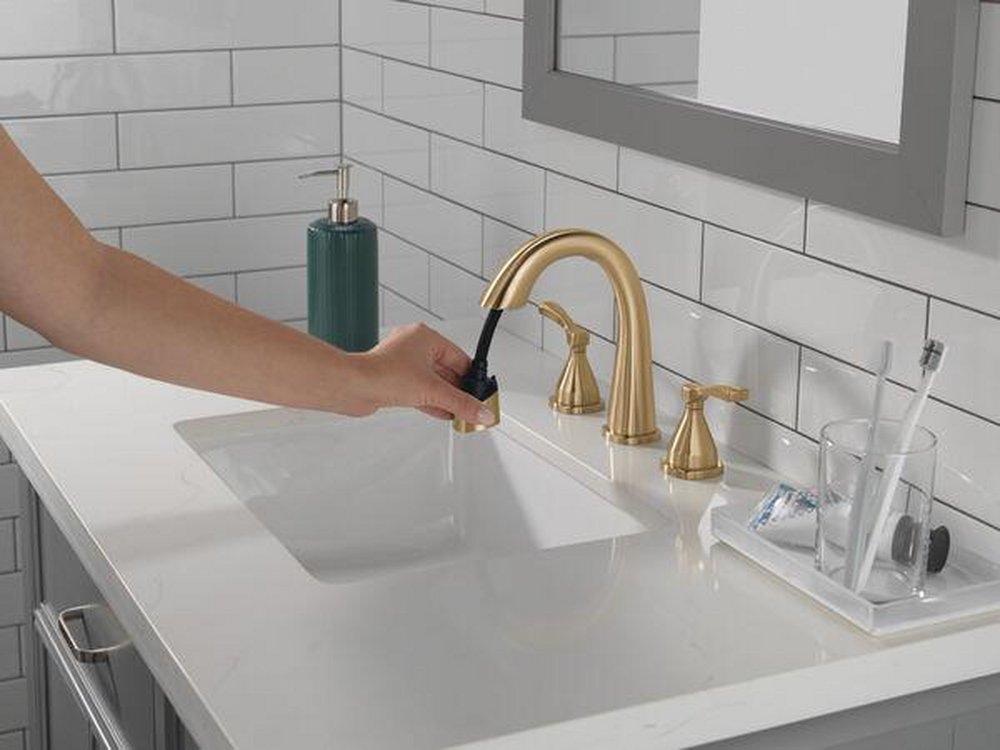 Two Handle Widespread Bathroom Sink Faucet in Lumicoat&reg; Champagne Bronze 