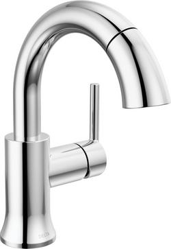 Single Handle Monoblock Bathroom Sink Faucet in Chrome