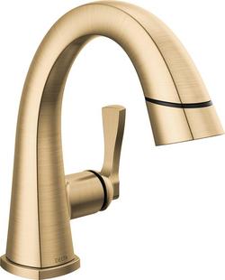 Single Handle Monoblock Bathroom Sink Faucet in Lumicoat® Champagne Bronze