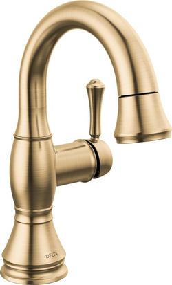 Single Handle Monoblock Bathroom Sink Faucet in Brilliance® Champagne Bronze