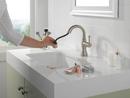 Delta Faucet Brilliance Stainless Single Handle Monoblock Bathroom Sink Faucet 