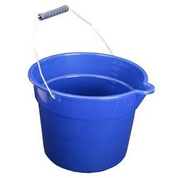 10 qt. Medium Chemical Resistant Bucket in Blue (Case of 6)