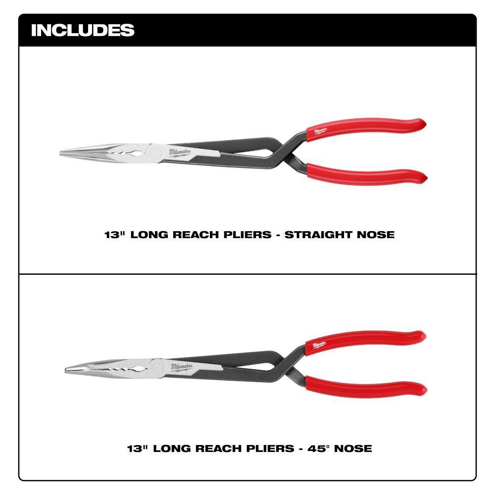2Pc Long Reach Pliers Set 