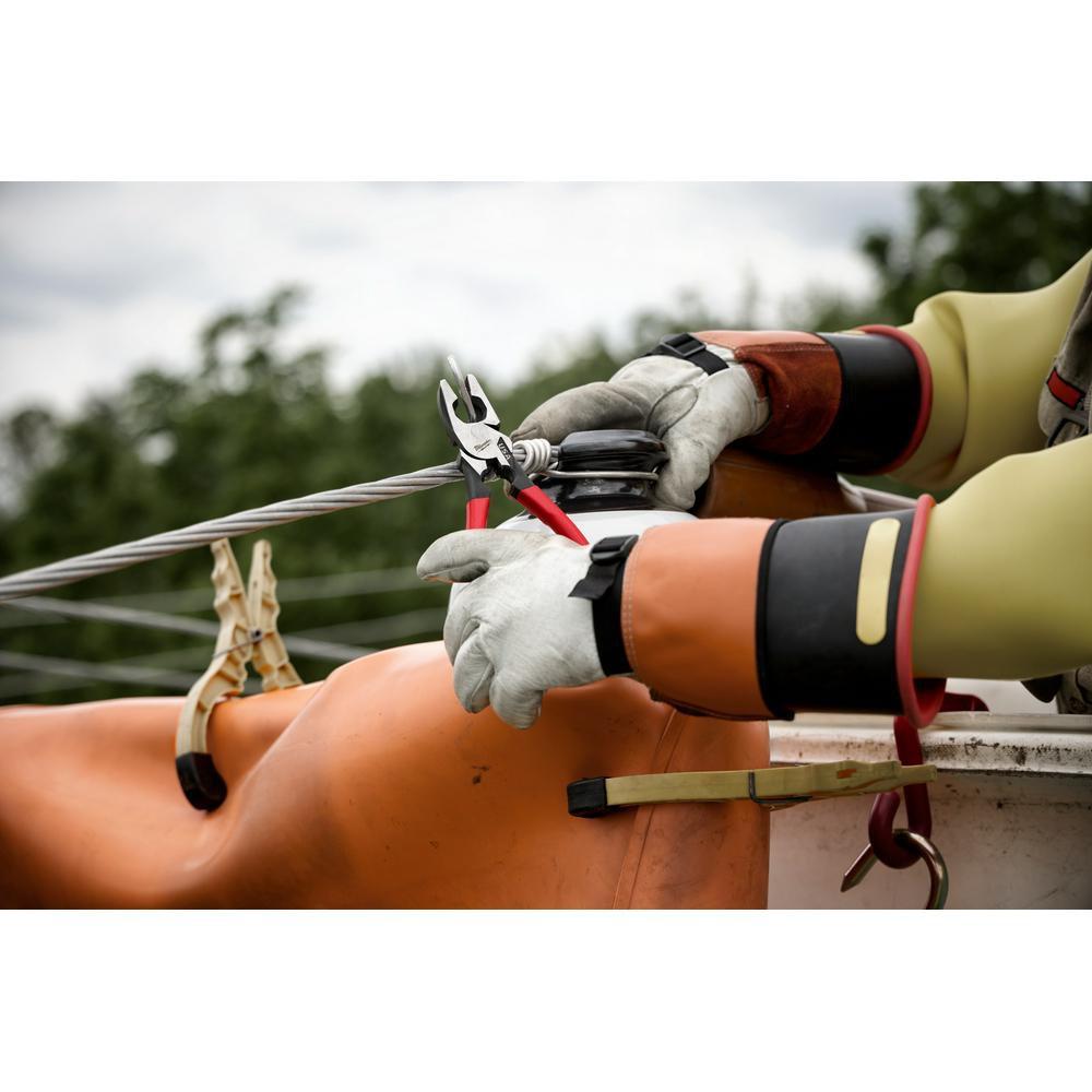 9 LINEMAN DIPPED GRIP PLIERS W/ THREAD CLEANER USA 