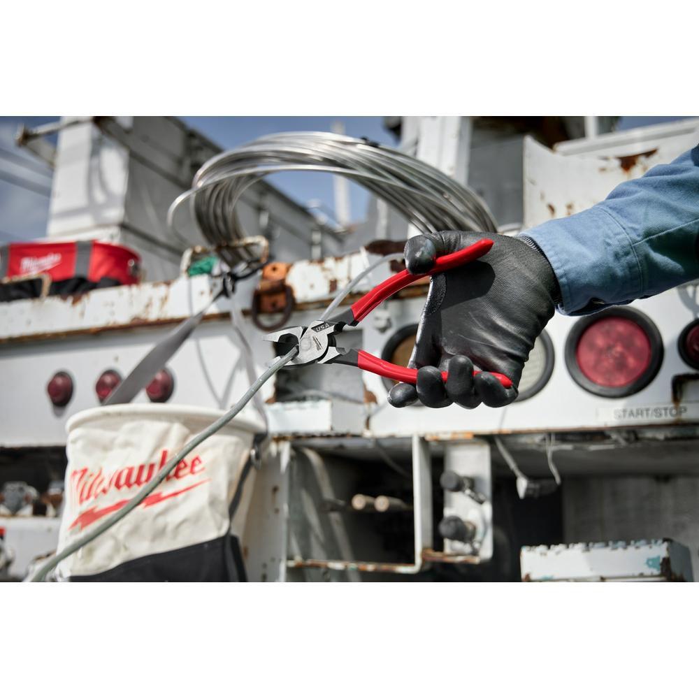 9 LINEMAN DIPPED GRIP PLIERS W/ THREAD CLEANER USA 