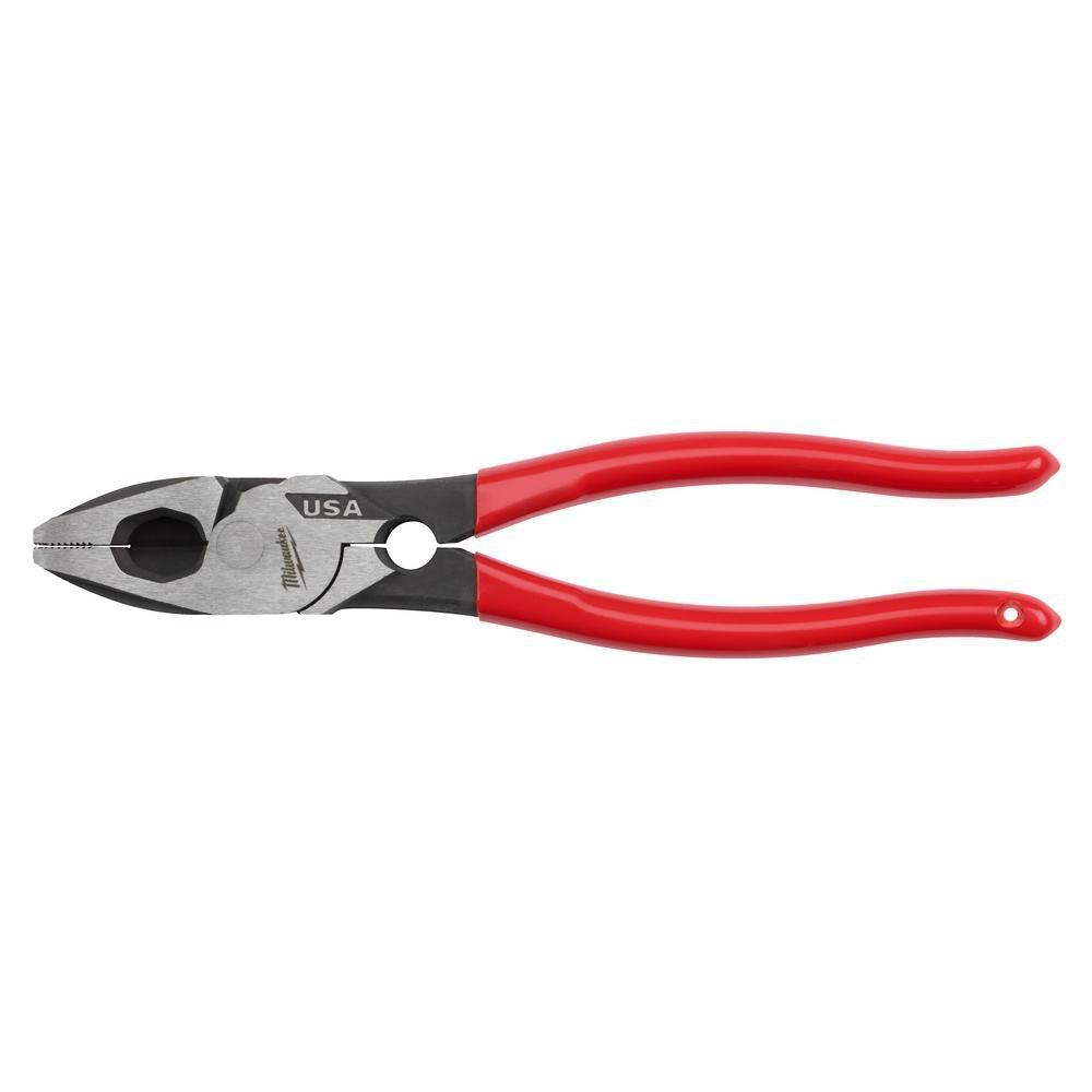 9 LINEMAN DIPPED GRIP PLIERS W/ THREAD CLEANER USA 