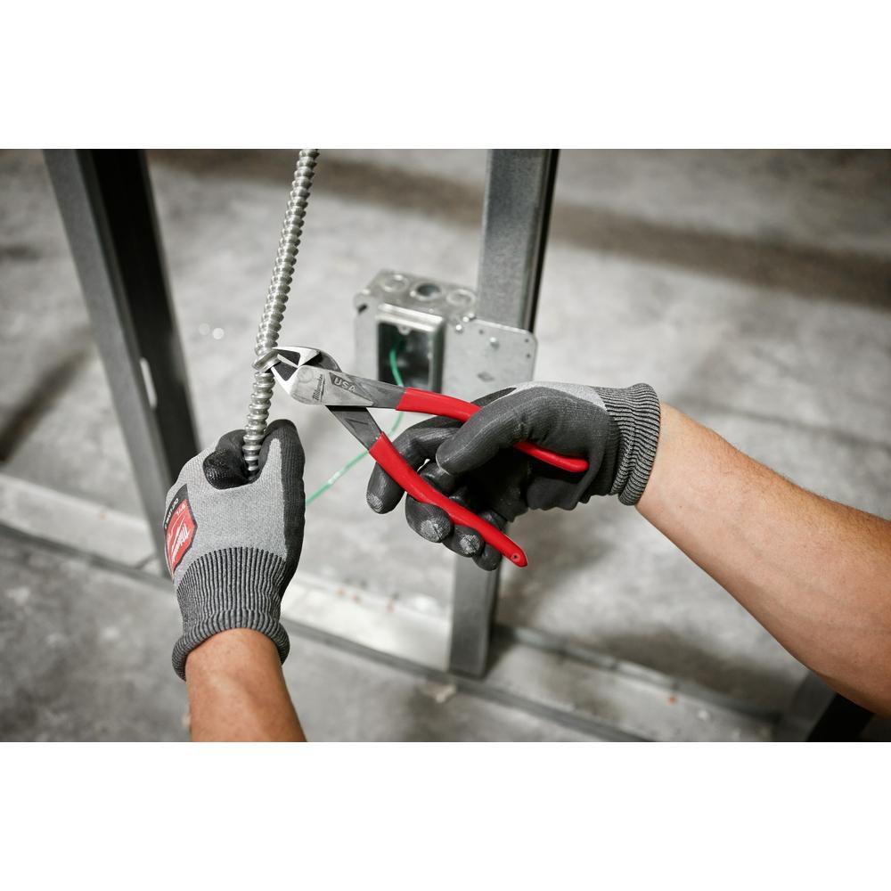 8 DIAGONAL DIPPED GRIP CUTTING PLIERS USA 