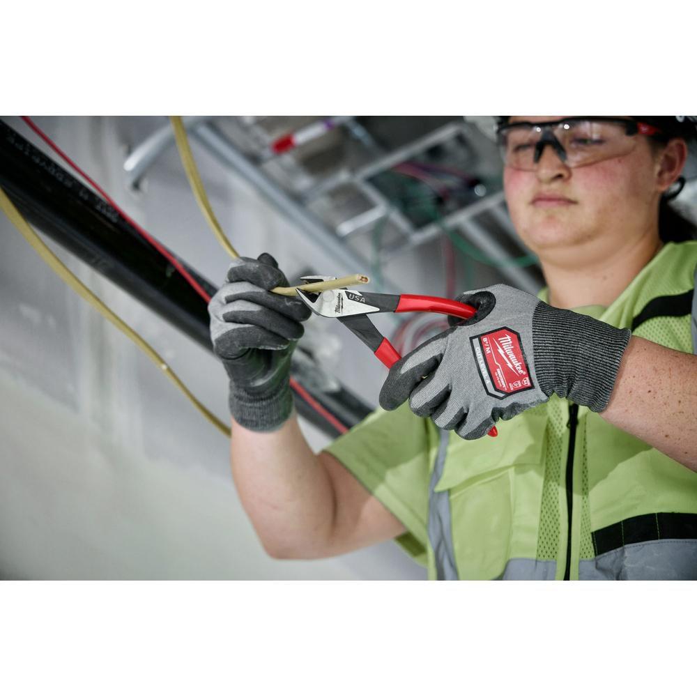 8 DIAGONAL DIPPED GRIP CUTTING PLIERS USA 