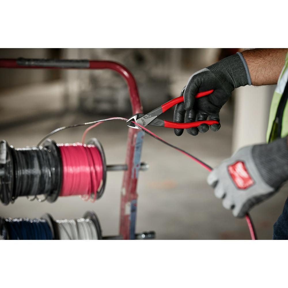 8 DIAGONAL DIPPED GRIP CUTTING PLIERS USA 