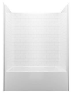 60 x 32 in. Tub & Shower Unit in White Left Drain