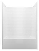 Aquatic White 60 x 32 in. Tub & Shower Unit in White 