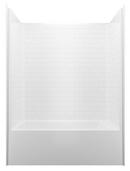 Aquatic White 60 x 32 in. Tub & Shower Unit in White 