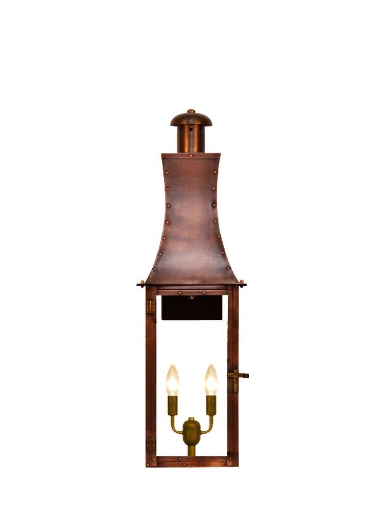CHURCHILL 36 ELECTRIC COPPER LANTERN 2 CANDELABRA BASE SOCKETS 