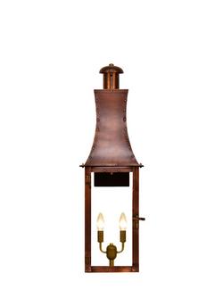 60W 3-Light 34-1/4 in. Outdoor Wall Sconce in Antique Copper
