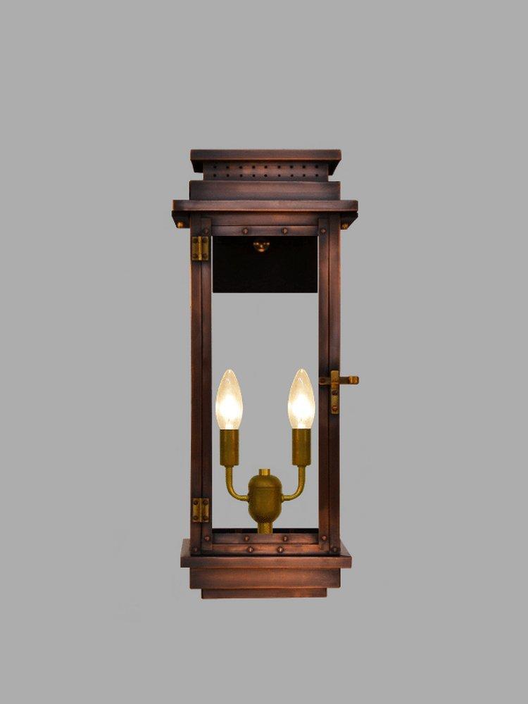 CONTEMPO 18 ELECTRIC COPPER LANTERN 2 CANDELABRA BASE SOCKETS 
