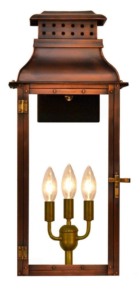 PALMETTO STREET 24 ELECTRIC COPPER LANTERN 3 CANDELABRA BASE SOCKETS 
