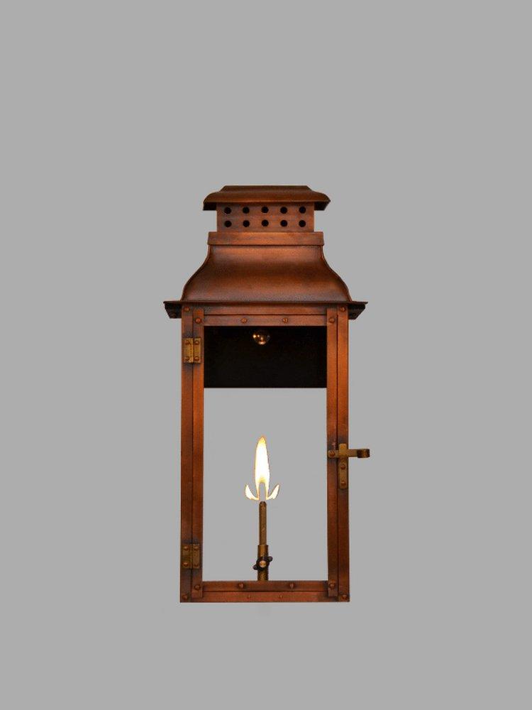 PALMETTO STREET 24 GAS COPPER LANTERN SINGLE GAS BURNER 
