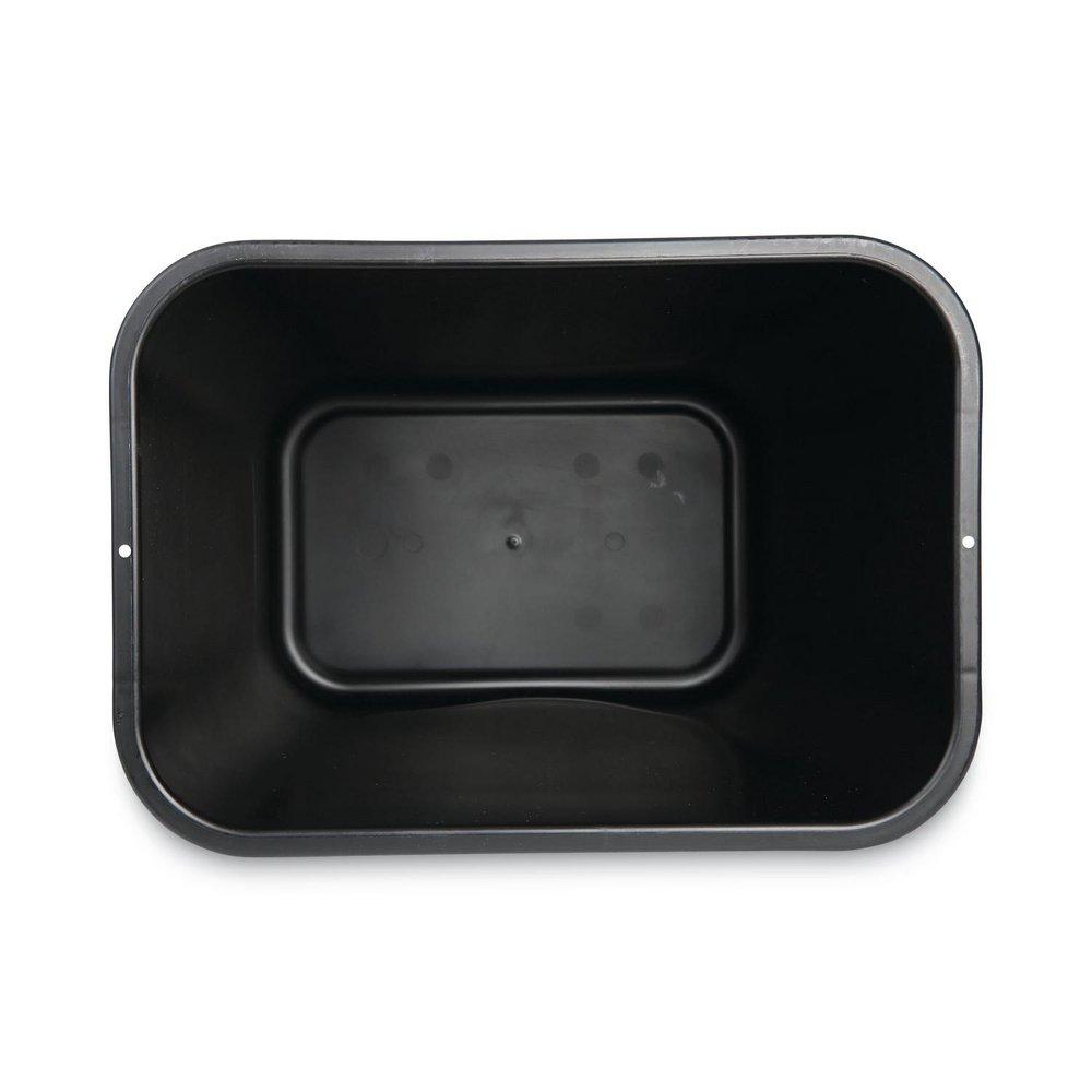 Unisan Black 15 in. Plastic Waste Container and Container in Black 