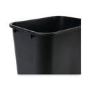 Boardwalk&reg; Black 15 in. Plastic Waste Container and Container in Black 