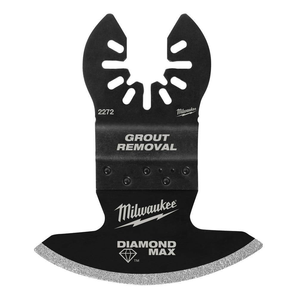 MILWAUKEE UNIVERSAL FIT OPEN-LOK DIAMOND MAX DIAMOND GRIT GROUT REMOVAL MULTI-TOOL BLADE 1 PK 