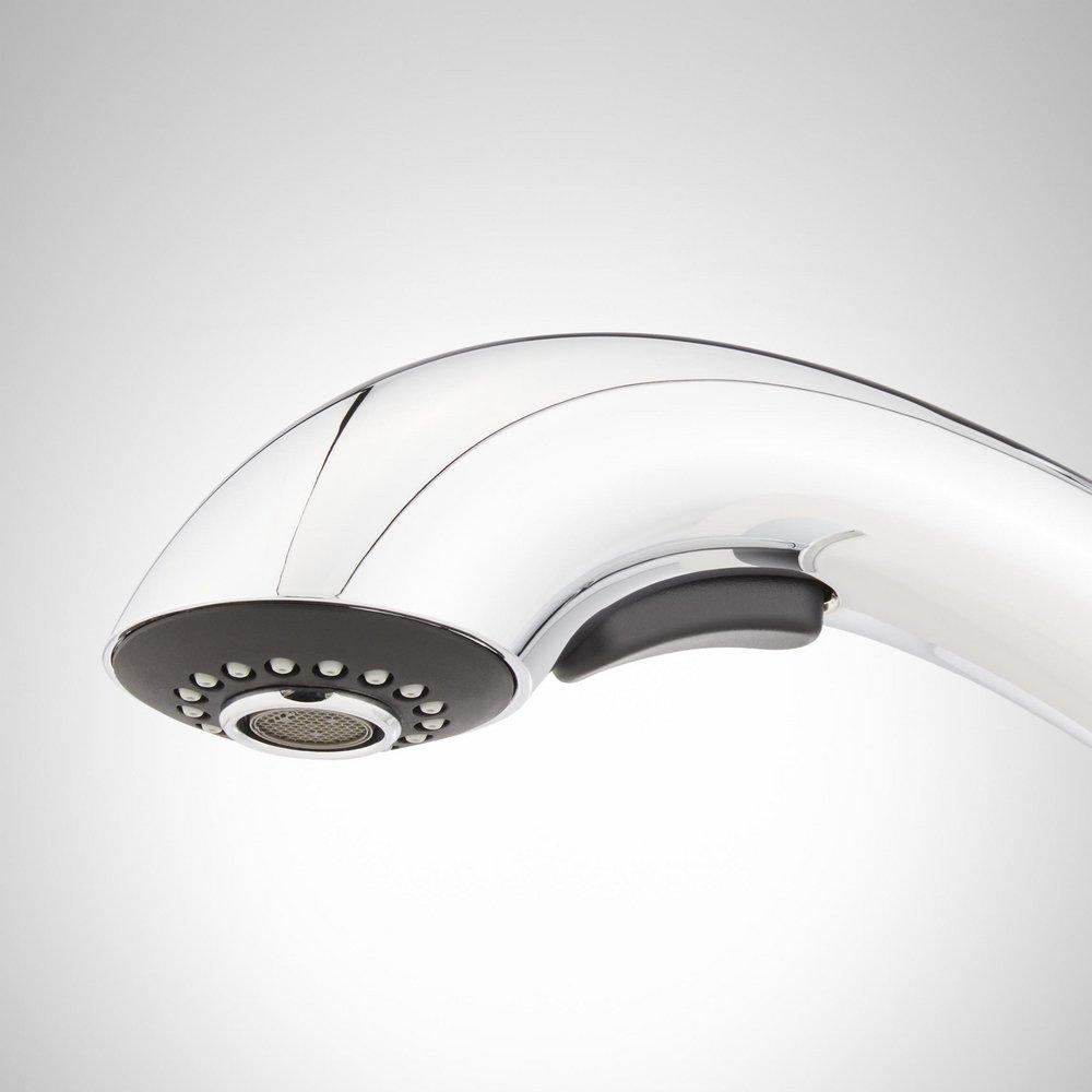 Signature Hardware Chrome Single Handle Swivel Kitchen Faucet 