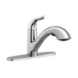 Single Handle Pull Out Kitchen Faucet in Polished Chrome