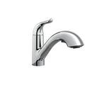 PROFLO&reg; Polished Chrome Single Handle Pull Out Kitchen Faucet 