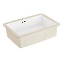 18 in. Undermount Rectangular Bathroom Sink in White 