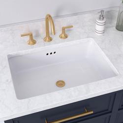 18 in. Undermount Rectangular Bathroom Sink in White