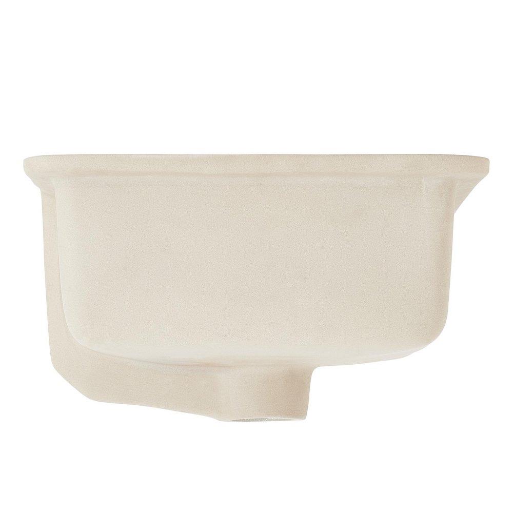 18 in. Undermount Rectangular Bathroom Sink in White 