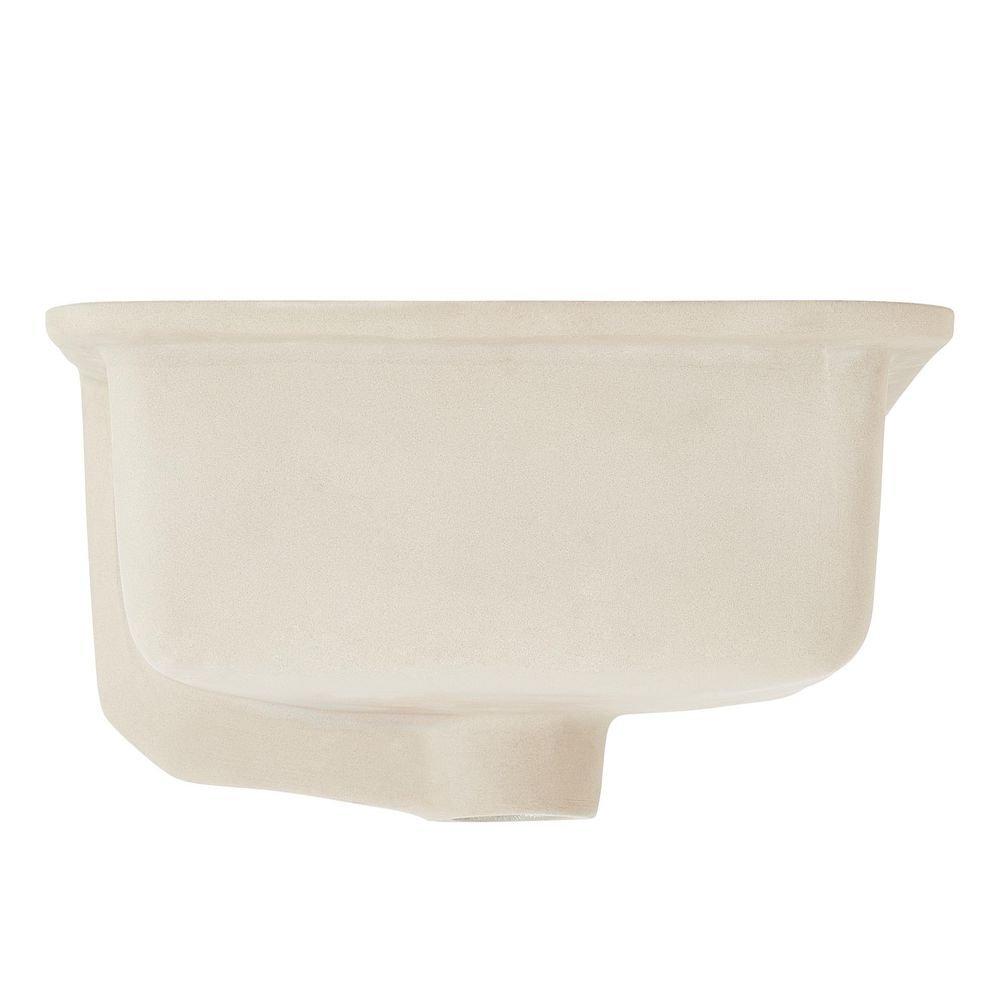 18 in. Undermount Rectangular Bathroom Sink in White 