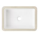 18 in. Undermount Rectangular Bathroom Sink in White 