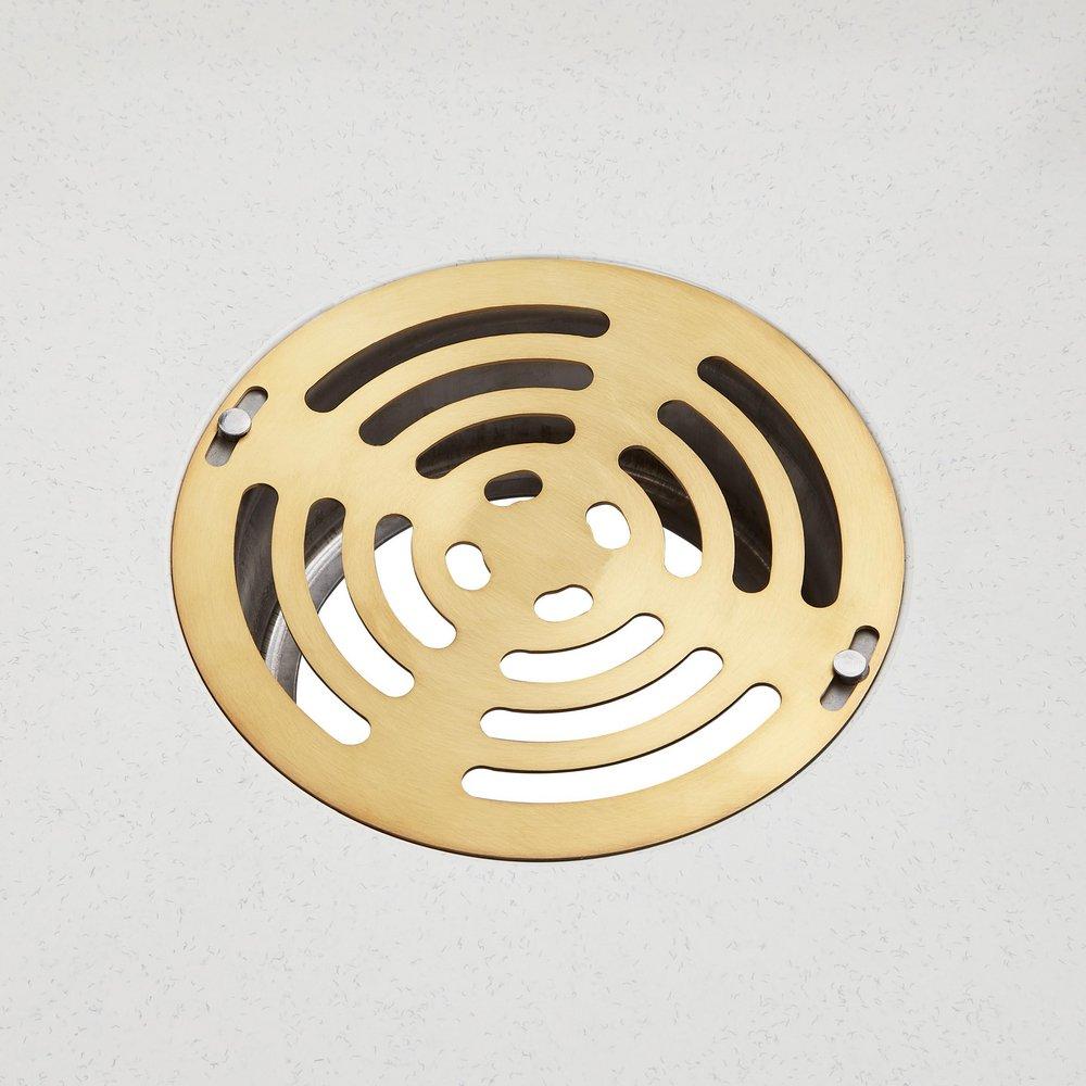 36 in. Dog Washing Station with Brushed Gold Drain 