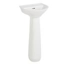 LANKEN MINI PORCELAIN PEDESTAL SINK - SINGLE HOLE - WHITE 