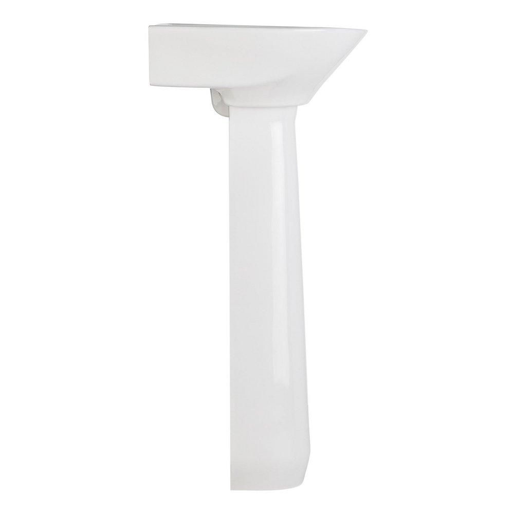 LANKEN MINI PORCELAIN PEDESTAL SINK - 4 CENTERS - WHITE 