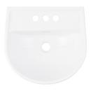 Mini Porcelain Pedestal Sink in White 